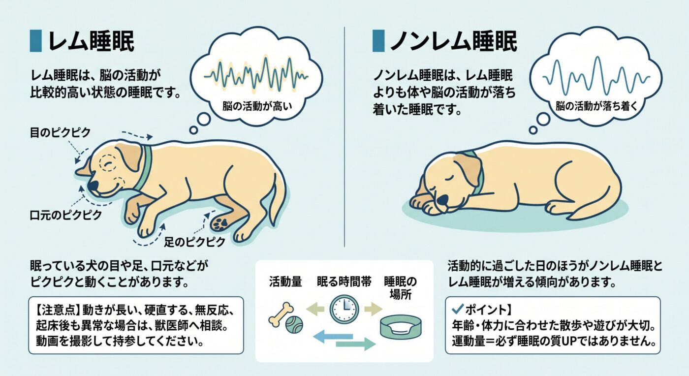 犬のノンレム睡眠の説明