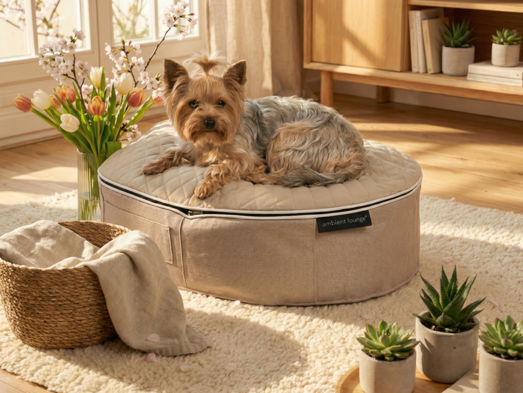 寝る前に激しく地面を掘る癖のある犬におすすめの表面に「刺し子縫い」や「キルティング」が施された、極厚のマット型